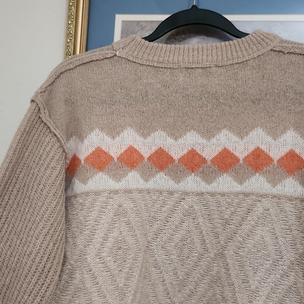 Soft Small/Medium Sweater With Baloon Sleeve Cozy Fall Winter Lagenlook - Picture 10 of 13